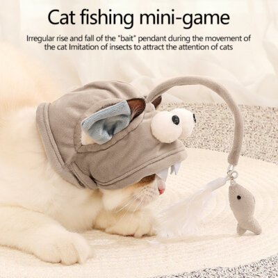Grey Big Eye Fish Cat Toys